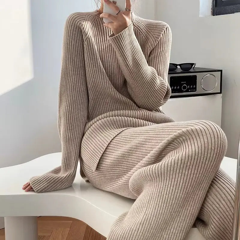 Soft Knitted Lounge Set Calmlily