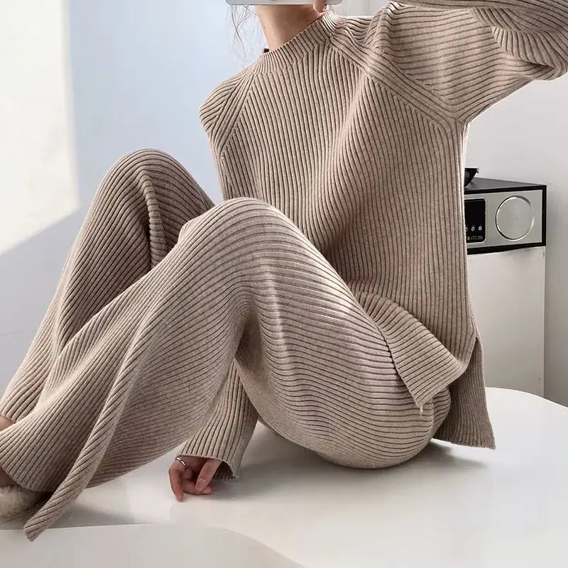 Soft Knitted Lounge Set Calmlily