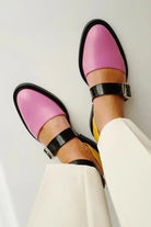 Comfortable Low Heel Buckle Flats FOUR RIVAGE