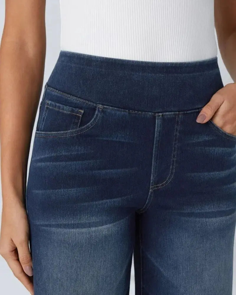 Ivyshape | Super Stretch Wide Leg Jeans Ivyshape