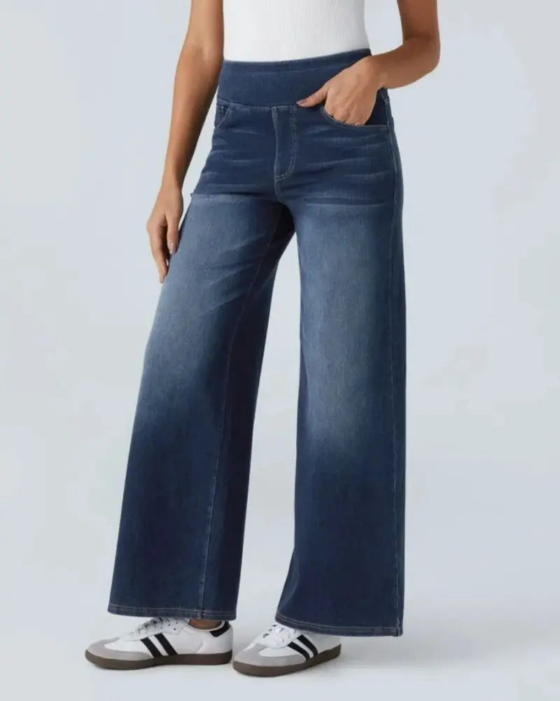 Ivyshape | Super Stretch Wide Leg Jeans Ivyshape