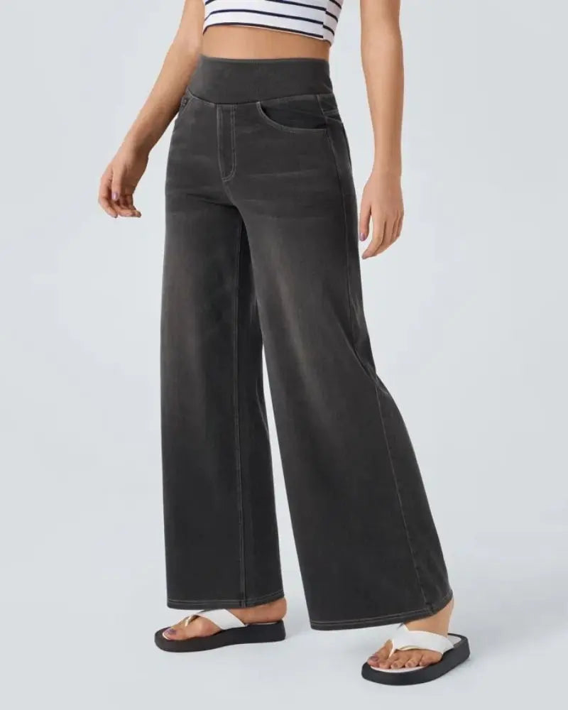 Ivyshape | Super Stretch Wide Leg Jeans Ivyshape