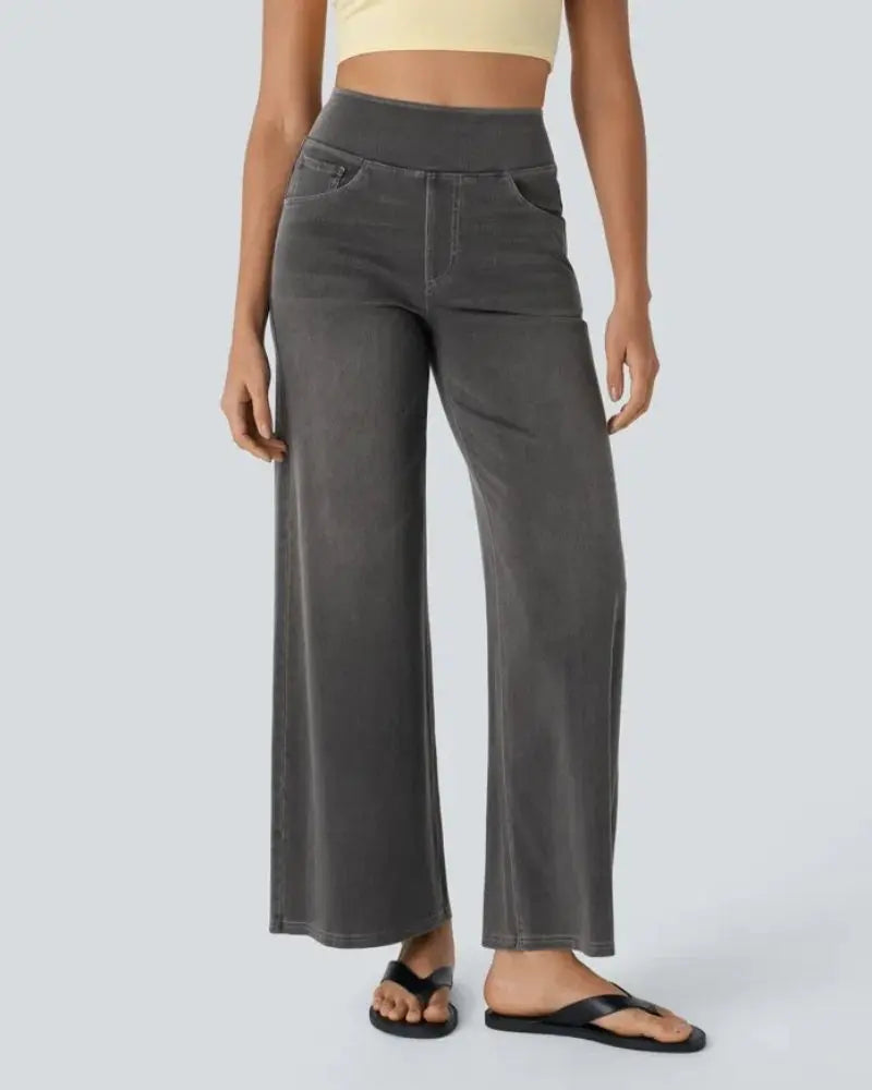 Ivyshape | Super Stretch Wide Leg Jeans Ivyshape