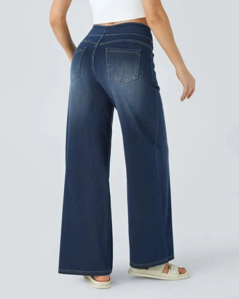 Ivyshape | Super Stretch Wide Leg Jeans Ivyshape