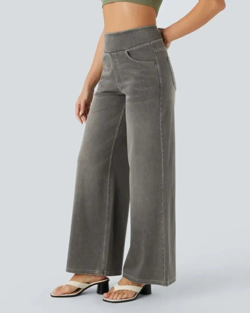 Ivyshape | Super Stretch Wide Leg Jeans Ivyshape