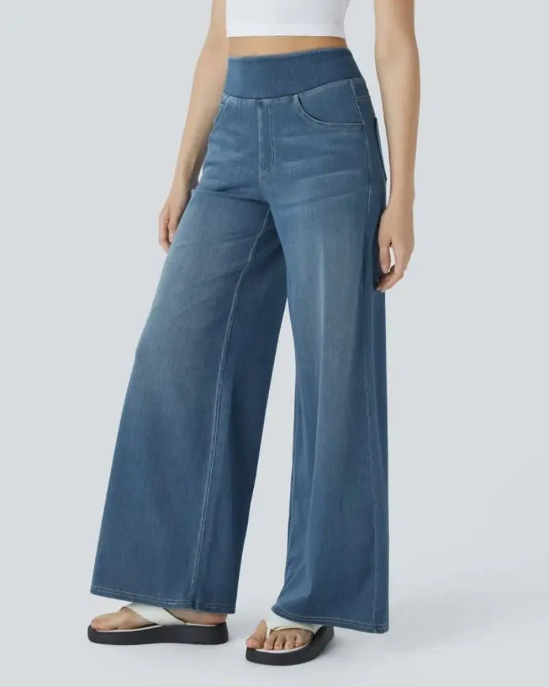 Ivyshape | Super Stretch Wide Leg Jeans Ivyshape