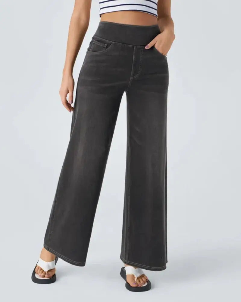 Ivyshape | Super Stretch Wide Leg Jeans Ivyshape