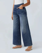 Ivyshape | Super Stretch Wide Leg Jeans Ivyshape