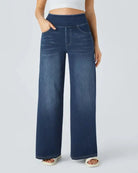 Ivyshape | Super Stretch Wide Leg Jeans Ivyshape