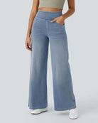 Ivyshape | Super Stretch Wide Leg Jeans Ivyshape