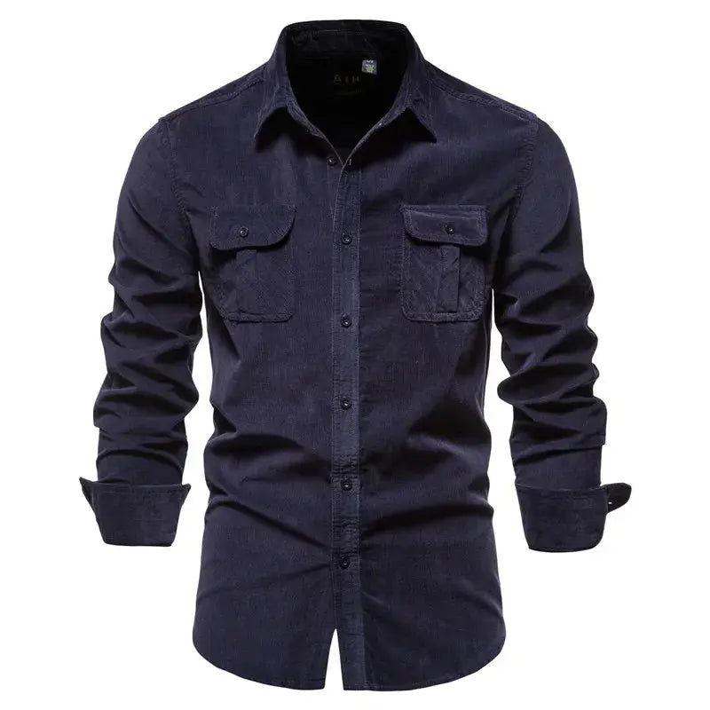 Slim-Fit Cotton Corduroy Shirt FOUR RIVAGE