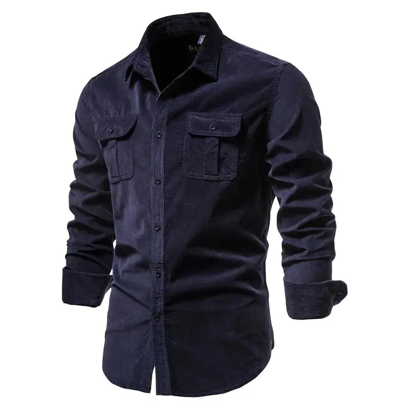 Slim-Fit Cotton Corduroy Shirt FOUR RIVAGE