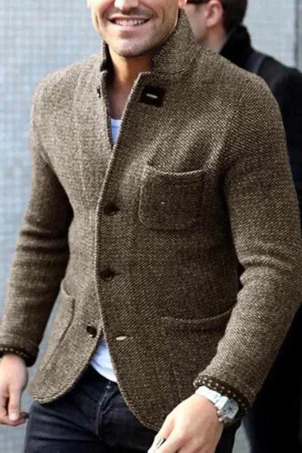 Men Retro Knitted Jacket – Vintage Style FOUR RIVAGE