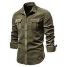 Slim-Fit Cotton Corduroy Shirt FOUR RIVAGE