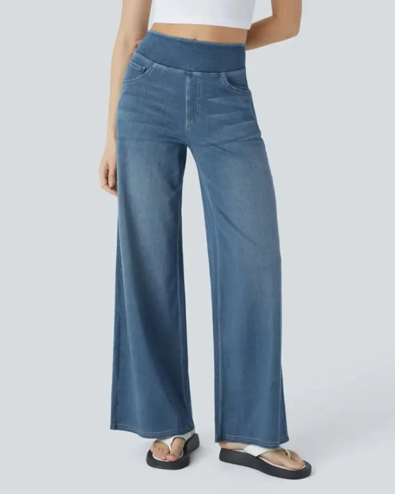 Ivyshape | Super Stretch Wide Leg Jeans Ivyshape