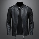 Bomber Leather Jacket – Slim Fit, Classic Motorcycle Style FOUR RIVAGE