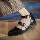 Comfortable Low Heel Buckle Flats FOUR RIVAGE