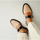 Comfortable Low Heel Buckle Flats FOUR RIVAGE