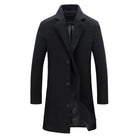 Medium Length Winter Coat – Single Breasted Jacket, Timeless Style FOUR RIVAGE