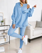 Oversized Hooded Casual Sweatshirt Suit FOUR RIVAGE