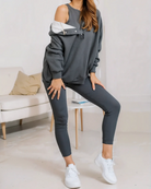 Oversized Hooded Casual Sweatshirt Suit FOUR RIVAGE