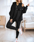 Oversized Hooded Casual Sweatshirt Suit FOUR RIVAGE