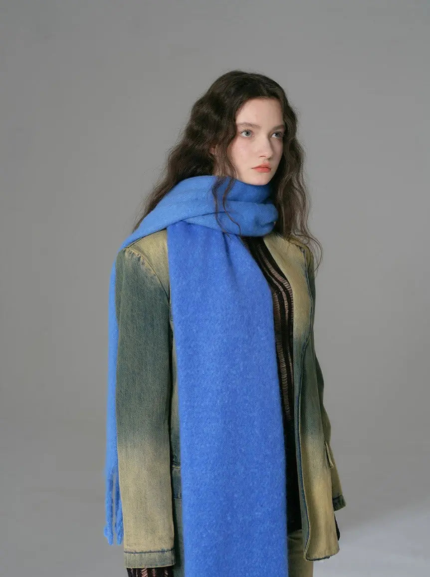 Royal Blue Double Side Winter Scarf PinchBox