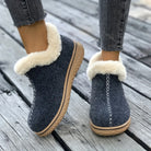 Low Heel Faux Fur Lined Slip-On Platform Snow Boots FOUR RIVAGE