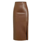 Split High Waist PU Leather Skirt FOUR RIVAGE