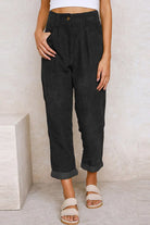 Relaxed Straight Leg Corduroy Trousers FOUR RIVAGE