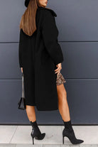 Elegant Double Breasted Long Coat FOUR RIVAGE