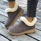 Low Heel Faux Fur Lined Slip-On Platform Snow Boots FOUR RIVAGE