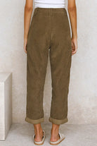 Relaxed Straight Leg Corduroy Trousers FOUR RIVAGE