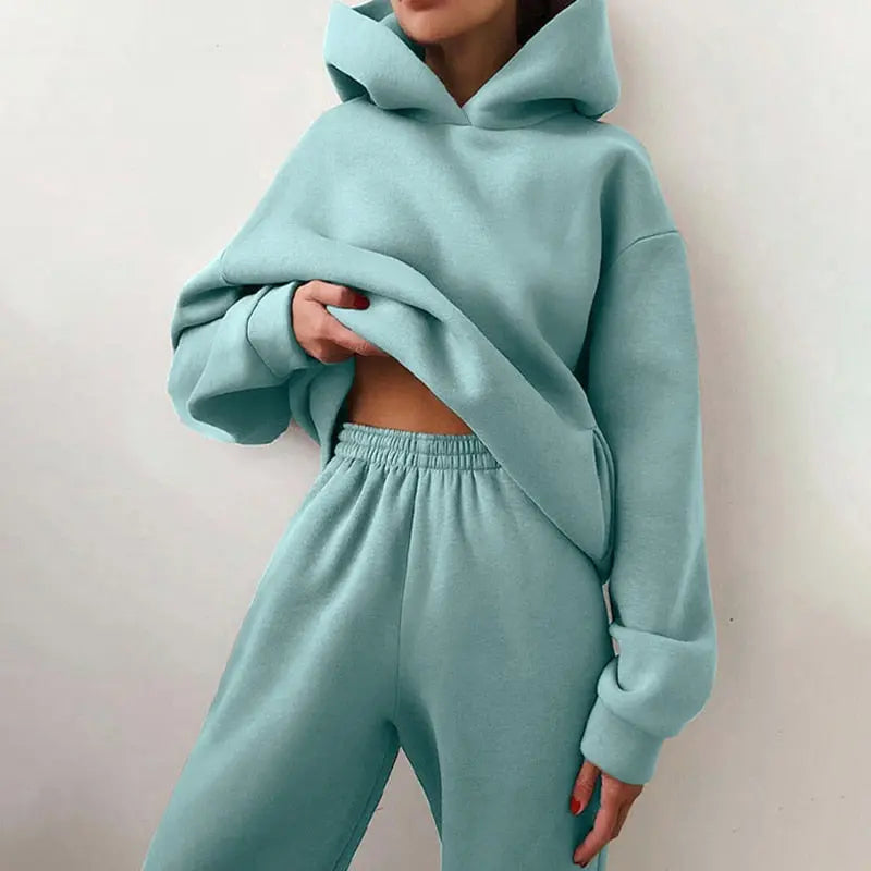 Tracksuit Set, Autumn Hoodie Sweatpants, Casual Loungewear FOUR RIVAGE