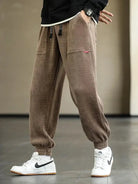 Men Winter Corduroy Sweatpants - Ankle Length, Loose Jogger Style FOUR RIVAGE