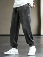 Men Winter Corduroy Sweatpants - Ankle Length, Loose Jogger Style FOUR RIVAGE