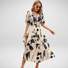 Zoey Elegant Print Dress - FOUR RIVAGE