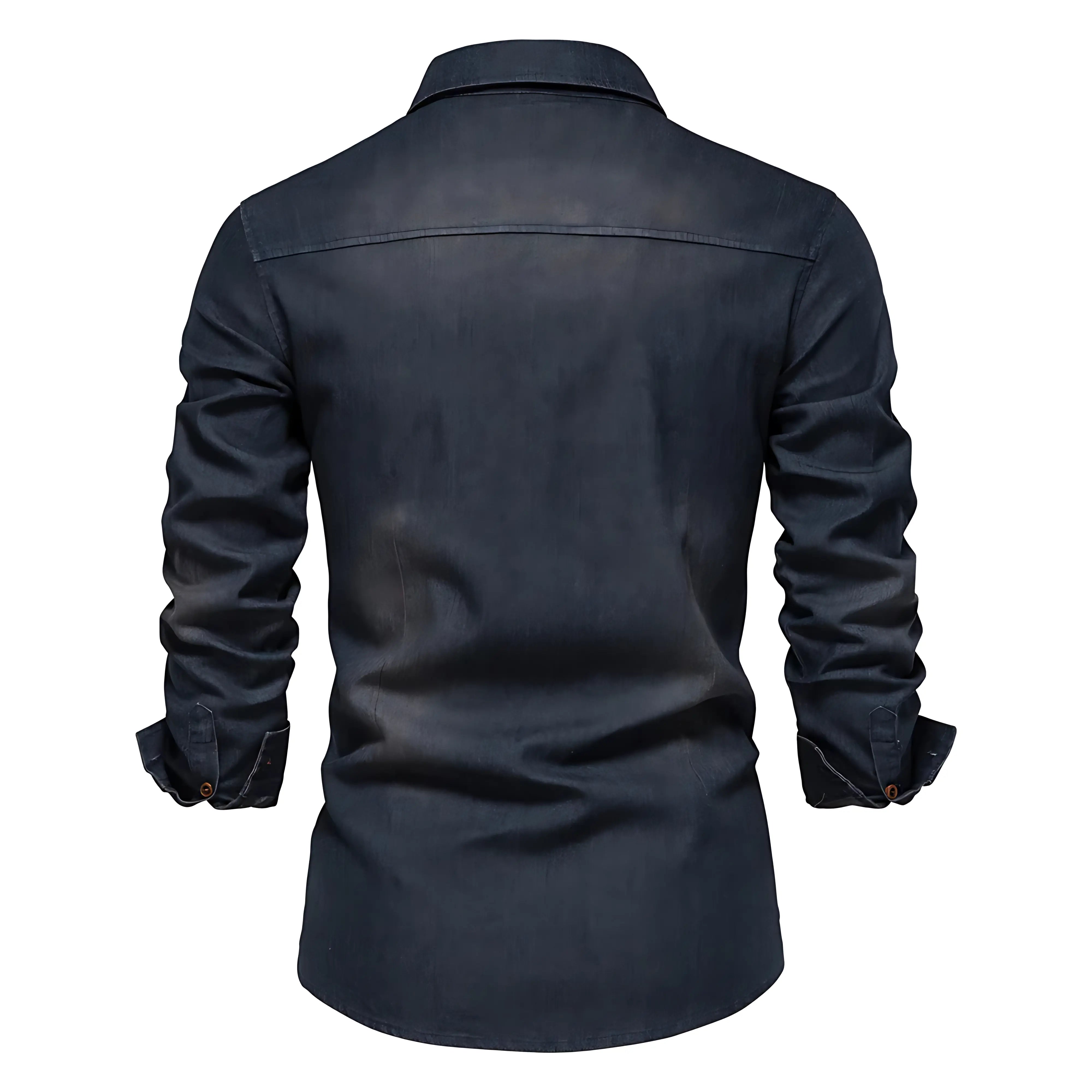 Adaptive Fit Cotton Denim Shirt FOUR RIVAGE