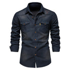 Adaptive Fit Cotton Denim Shirt FOUR RIVAGE